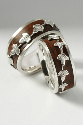 Rózsafa és ezüst gyűrű